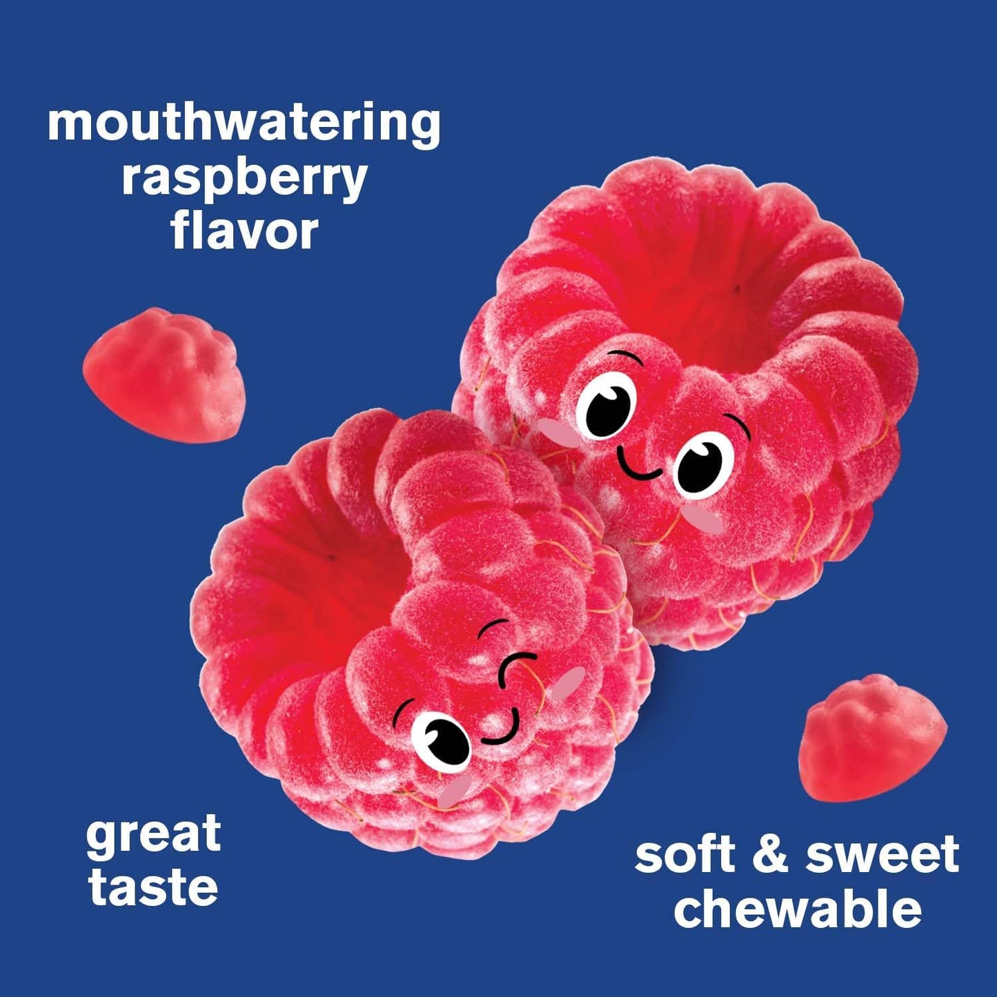 WellYeah Kid's Calcium, Magnesium, Zinc & Vitamin D3 Gummies - Bone, Muscle, Nerve & Immune Support - Men & Women - Gluten Free, Non GMO - Raspberry Flavor - 60 Count