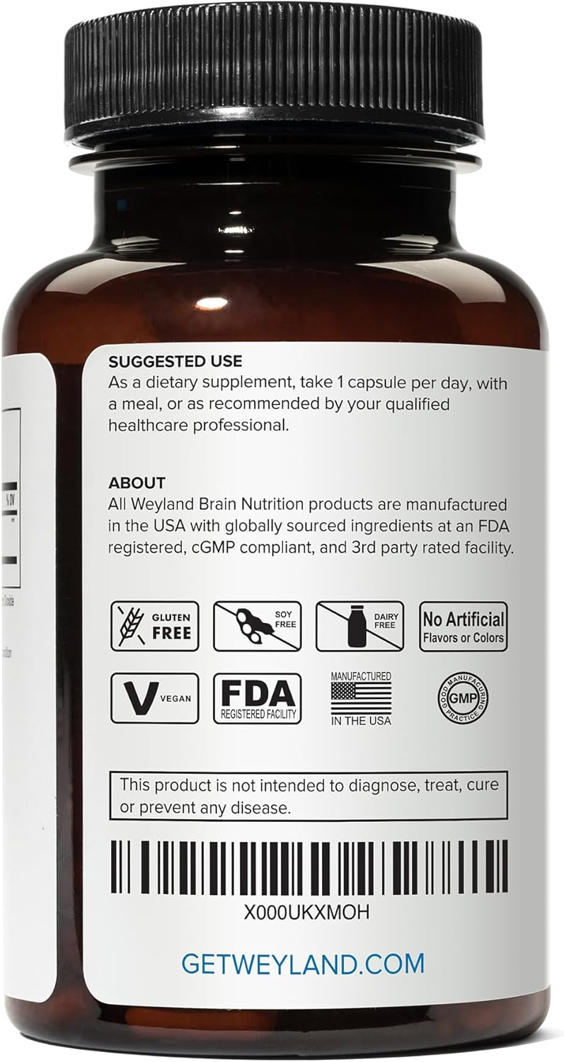 Weyland Brain Nutrition - Antioxidant Supplement with 400mg EGCG from Green Tea Extract - Vegan & Gluten Free - 100 Capsules x 3 Pack