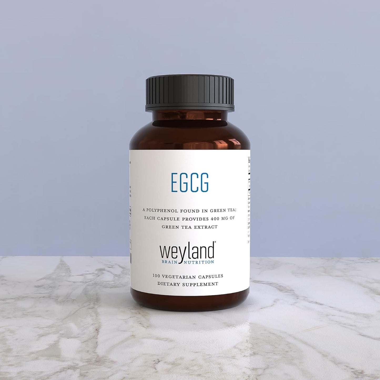 Weyland Brain Nutrition: Green Tea Extract with 400mg EGCG in 100 Vegetarian Capsules