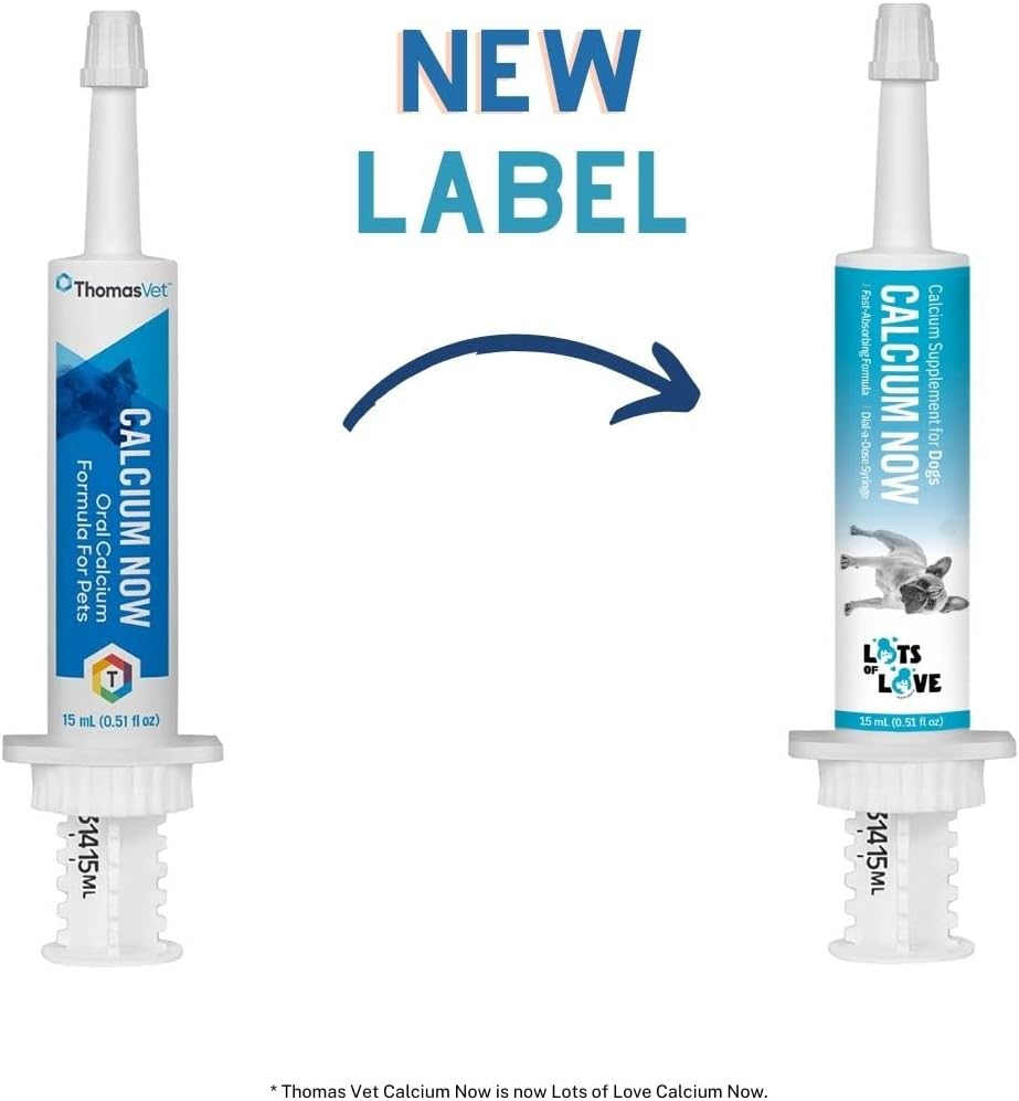 Whelping Dog Calcium Supplement - Breeders' Choice for Oral Calcium 15ml - Calcium for Dogs - Lots of Love Pet Products