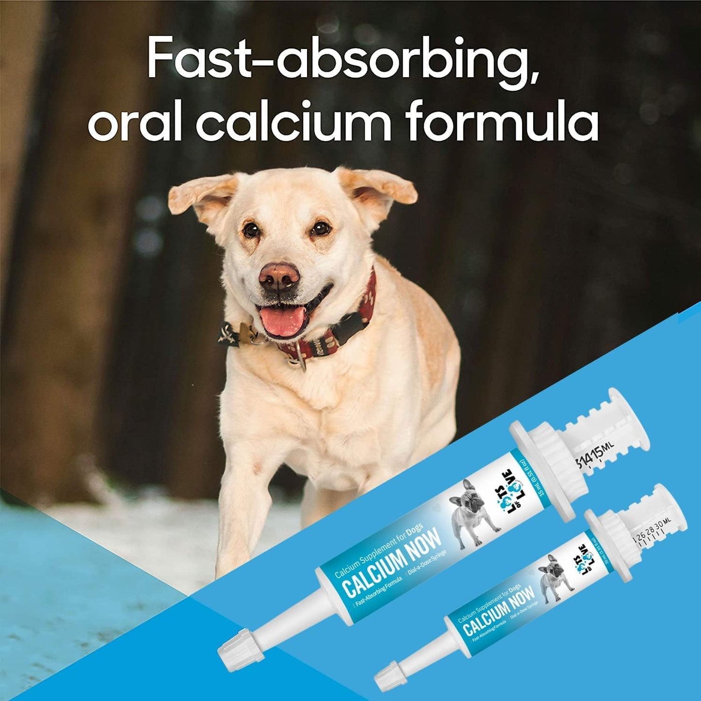 Whelping Dogs Oral Calcium Supplement Paste - Lots of Love Pet Products (Vanilla, 30ml, Pack of 2)