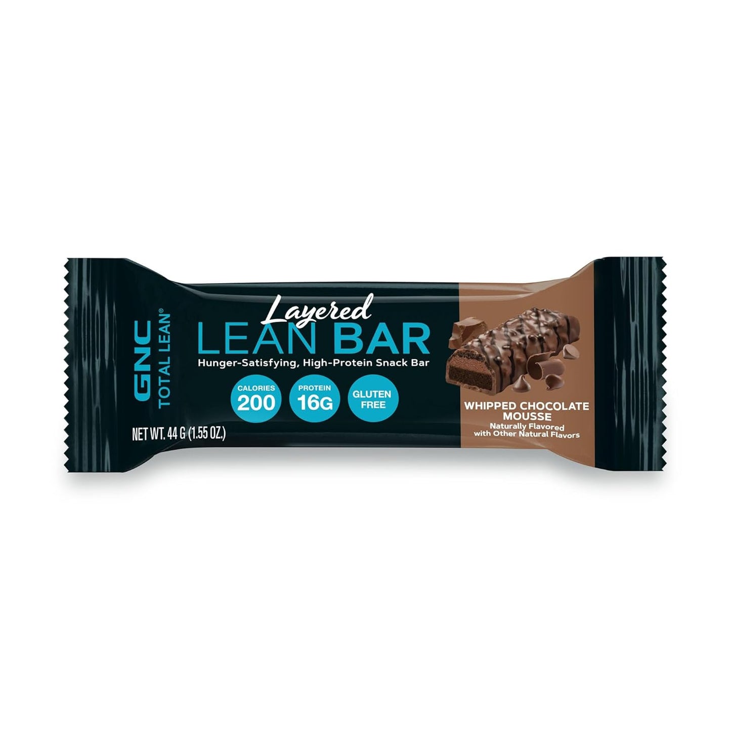 Whipped Chocolate Mousse GNC Total Lean Layered Lean Bar | High Protein Snack Bars - 9 Bars