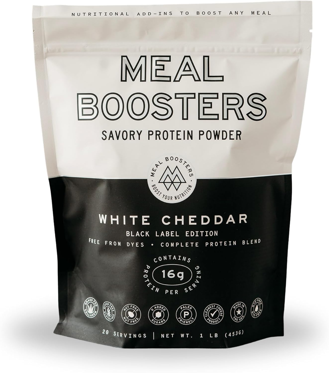 White Cheddar Savory Protein Powder with Grass-Fed Collagen Peptides - Muscle Recovery and Gut Health Supplement