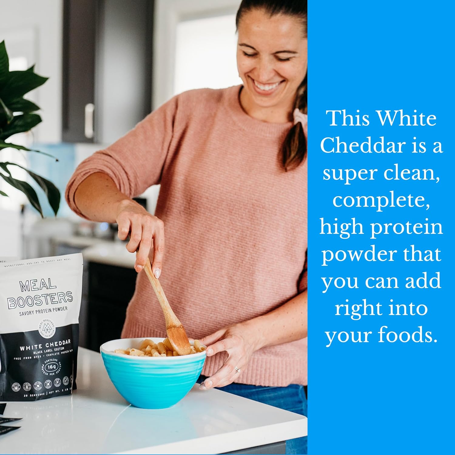 White Cheddar Savory Protein Powder with Grass-Fed Collagen Peptides - Muscle Recovery and Gut Health Supplement