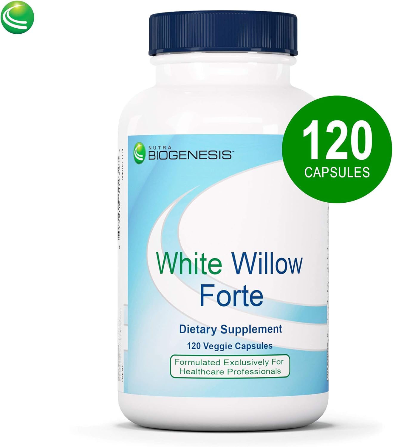 White Willow Forte Capsules - Support Body Comfort with White Willow Bark, Boswellia, and Turmeric - Gluten Free, Vegan, Non-GMO - 120 ct.
