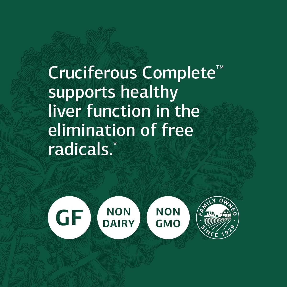 Whole Food Antioxidant and Liver Support Supplement with Vitamin K - Standard Process Cruciferous Complete - 90 Capsules