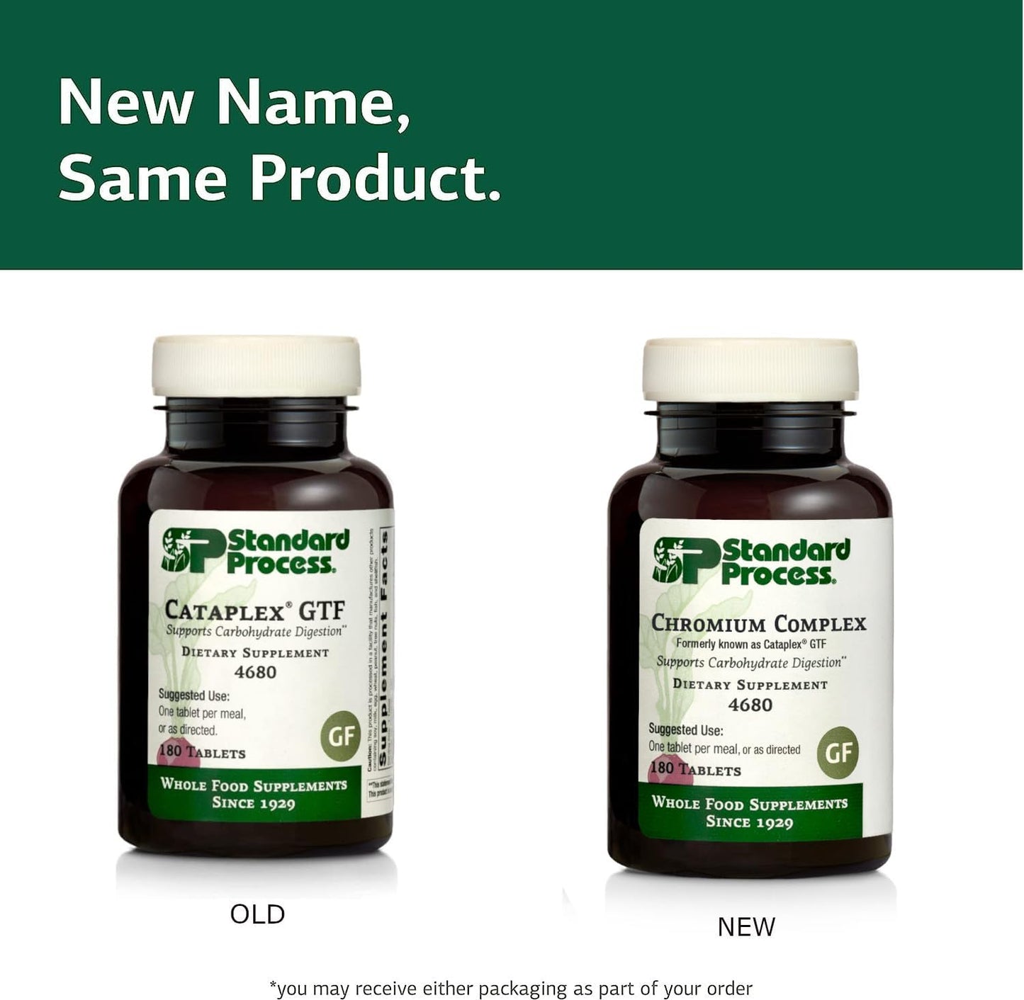 Whole Food Chromium Complex with L-Cysteine for Digestive Health - 180 Tablets by Standard Process Inc.