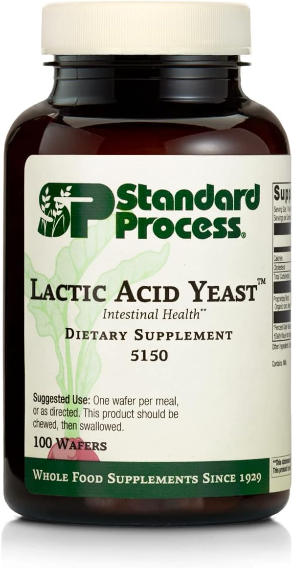 Whole Food Lactic Acid Yeast for Digestive Health - 100 Wafers by Standard Process Inc.