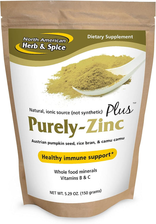Whole Food Zinc Supplement with Austrian Pumpkin Seed, Rice Bran & Camu Camu - Healthy Immune Support - Non-GMO - 5 Servings