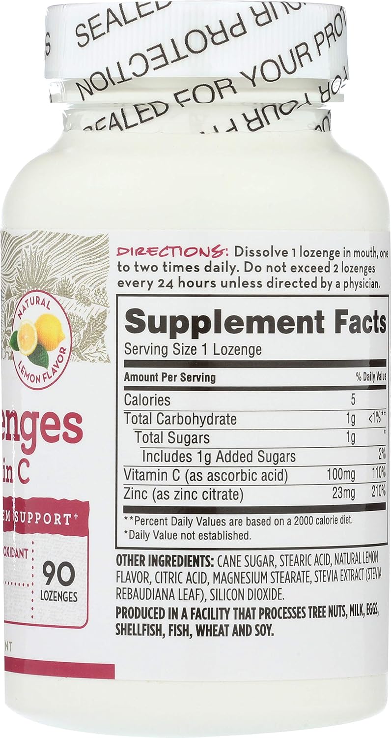 Whole Foods Market 365 Everyday Value, 90 ct Zinc Lozenges with Vitamin C for Immune Support