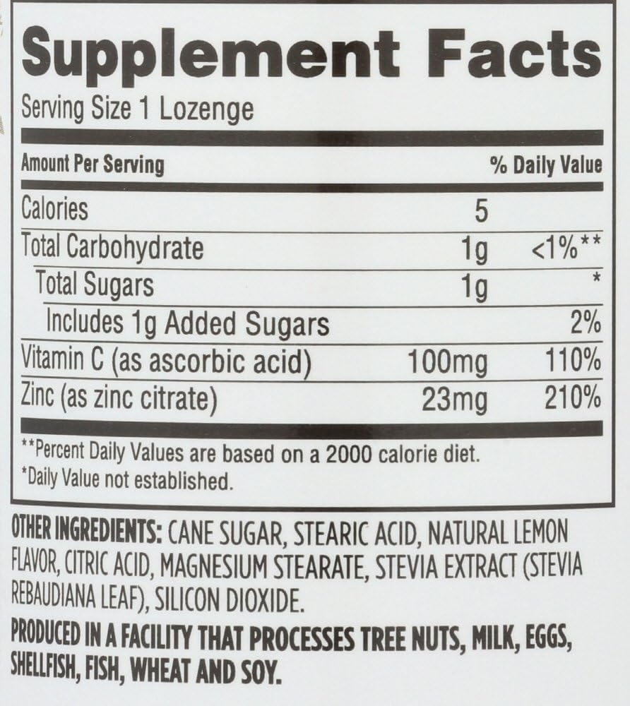 Whole Foods Market 365 Everyday Value, 90 ct Zinc Lozenges with Vitamin C for Immune Support