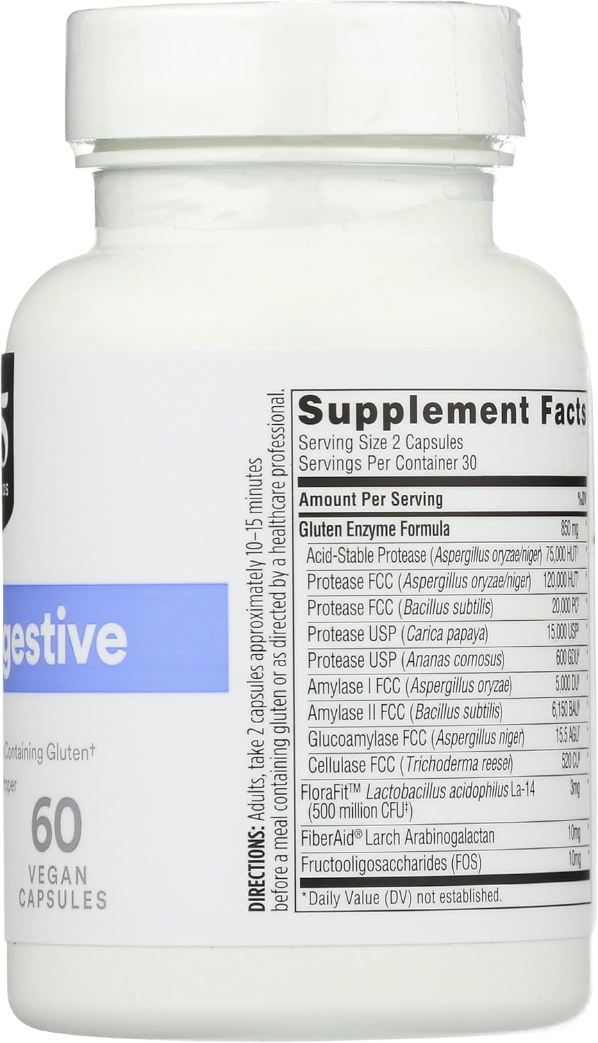 Whole Foods Market 365 Everyday Value Enzymes Gluten Digestive Supplement - 60 Count