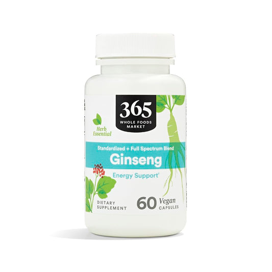 Whole Foods Market 365 Ginseng Capsules - 60 Count Bottle