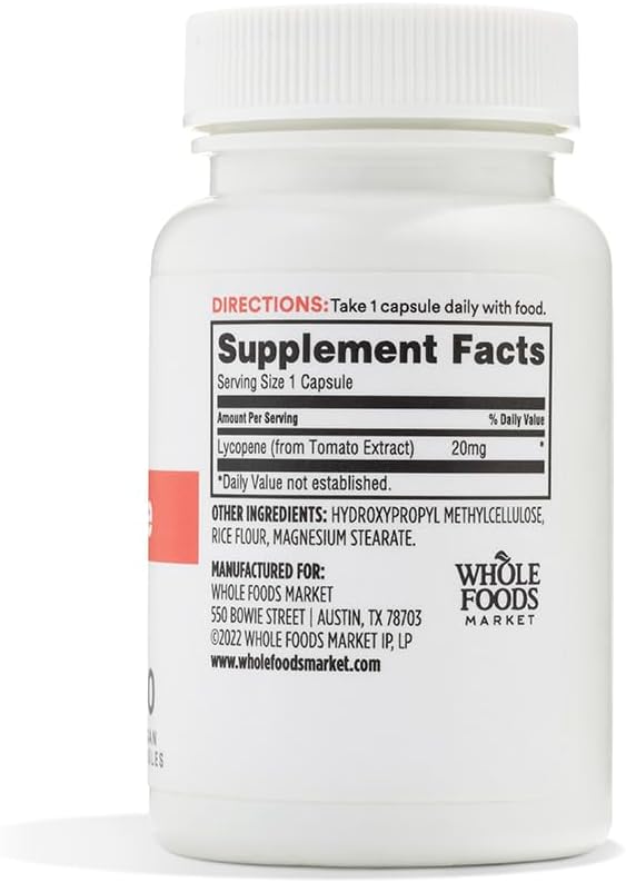 Whole Foods Market 365 Lycopene Supplement 20mg - 30 Count, Pack of 2