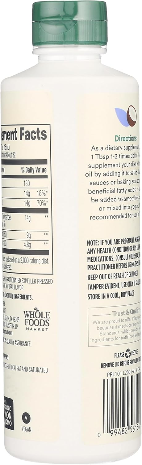 Whole Foods Market 365 Organic Vanilla MCT Oil - 16 Fl Oz
