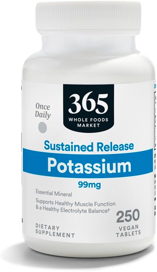 Whole Foods Market 365 Potassium 99mg 250 Tablets, Dietary Supplement