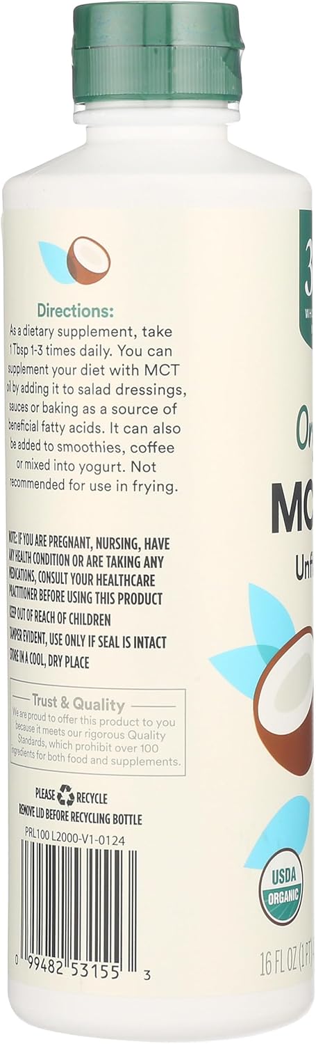 Whole Foods Market 365 Unflavored MCT Oil - 16 Fl Oz Bottle