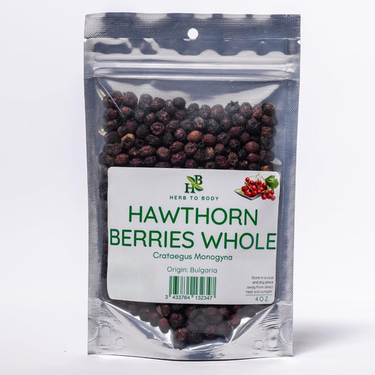 Whole Hawthorne Berries | Wildcrafted Crataegus Monogyna | 4oz Herbal Supplement