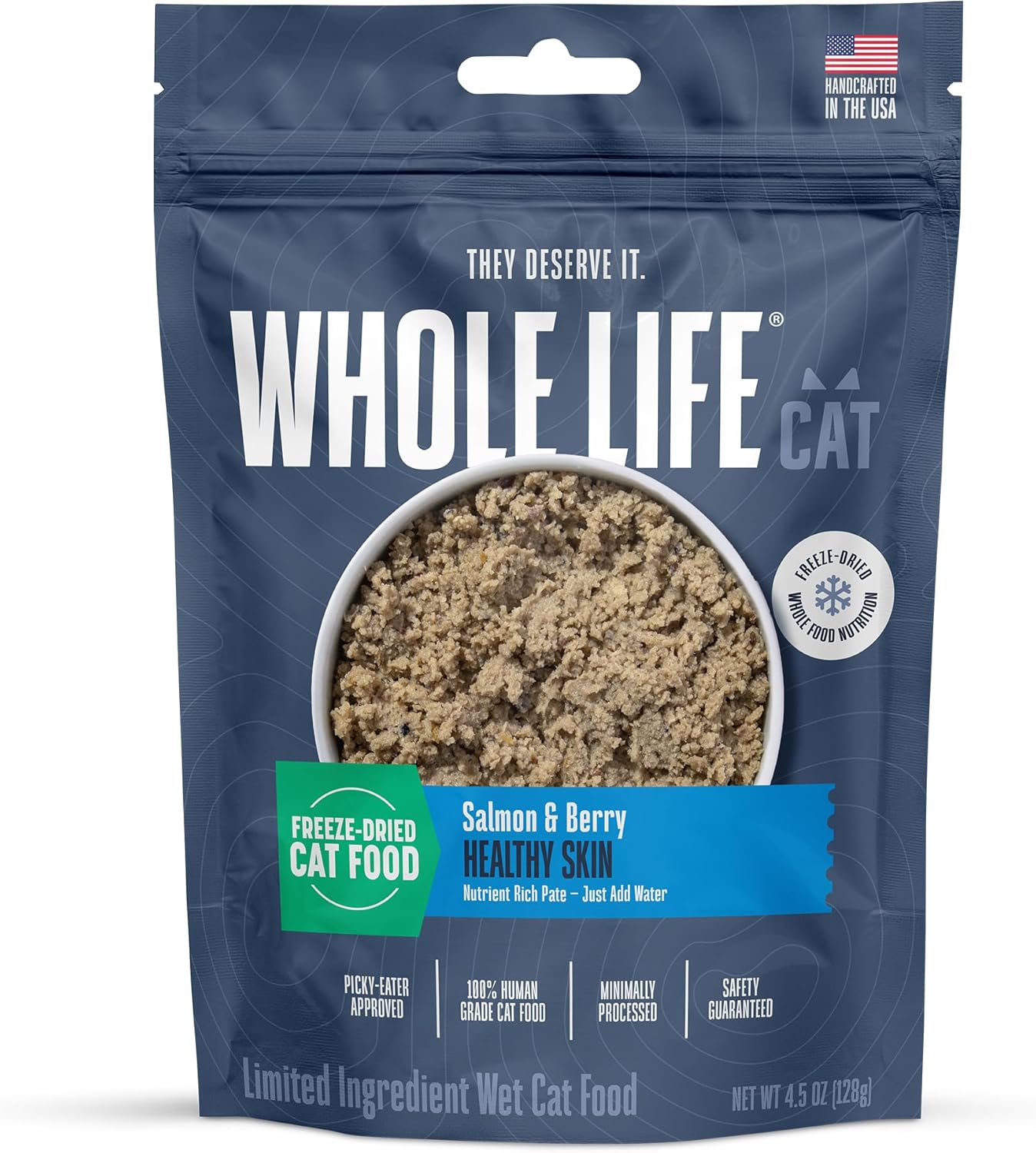 Whole Life Pet Freeze Dried Cat Food - Skin & Coat Health Supplements, Allergy Relief, Immune Support - 30-Day Supply