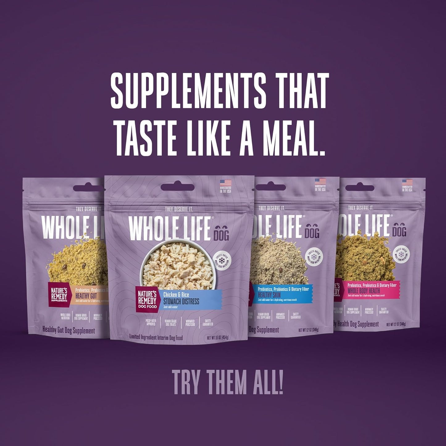 Whole Life Pet Healthy Skin and Coat Dog Supplements with Probiotics & Omega 3 - Natural Relief for Dry Skin, Allergies, and Digestive Support - 90 Servings