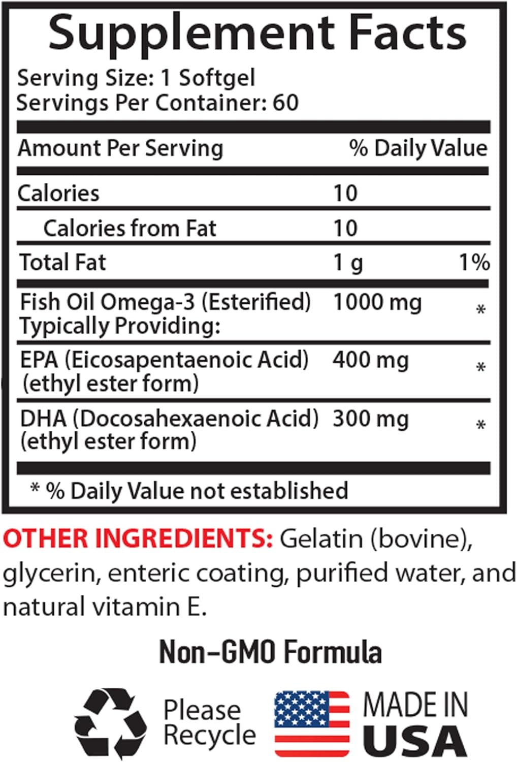 Wild Alaskan Fish Oil Omega-3 8060 Supplements - Pure Omega 3 Fatty Acid Softgels