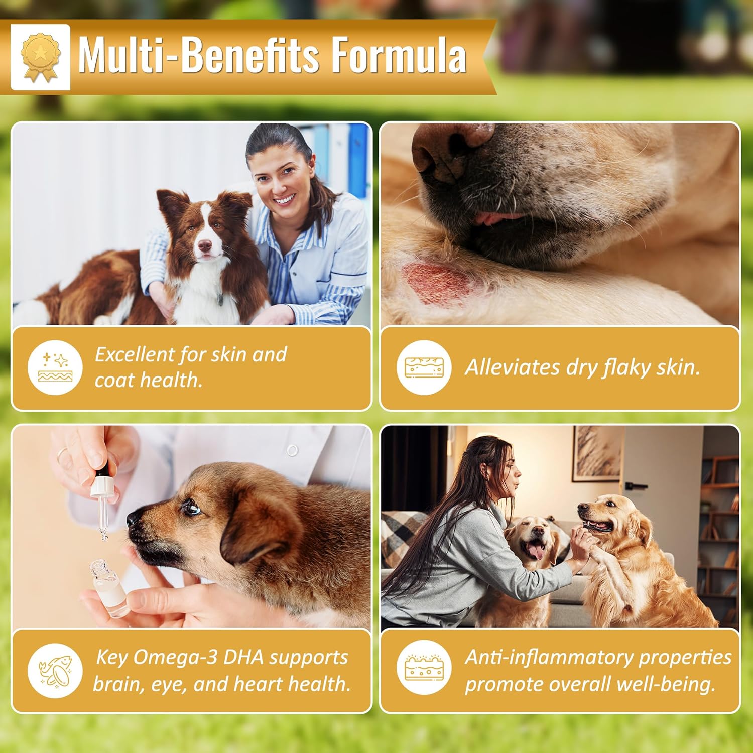 Wild Alaskan Fish Oil Omega-3 Supplement for Dogs & Cats with Skin, Coat, Brain, Eye & Heart Health Support, 16.5oz