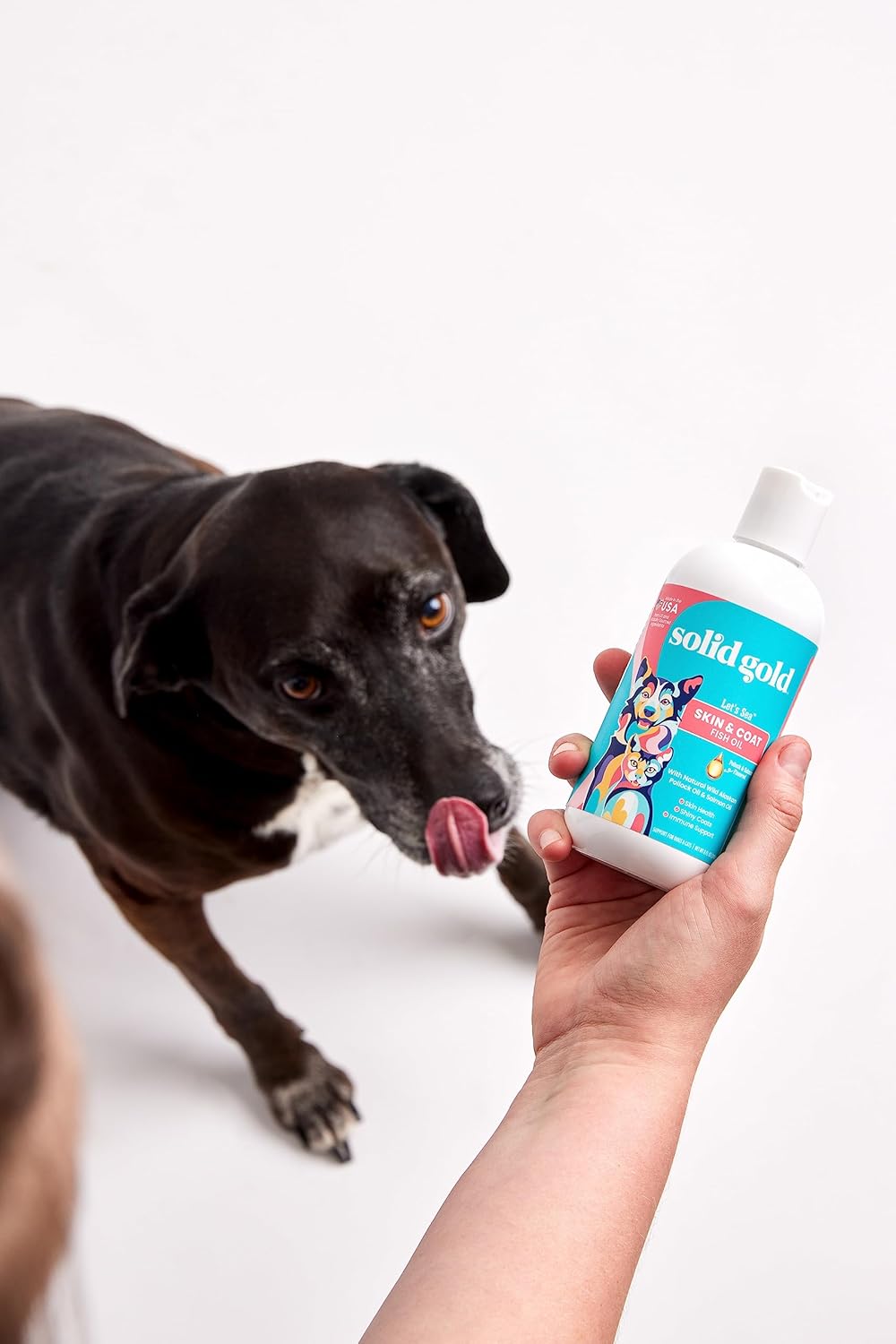 Wild Alaskan Salmon Oil for Dogs & Cats - Omega 3 Pollock Oil Blend with EPA & DHA - Skin and Coat Support - Immune System Health - 16 oz Bottle