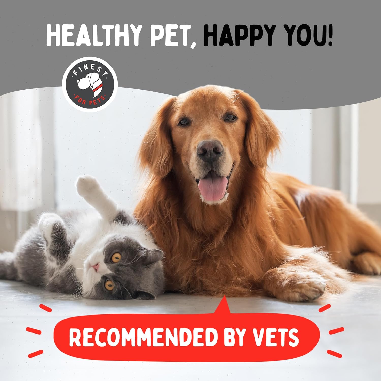 Wild Alaskan Salmon Oil for Dogs & Cats - Omega 3 Supplement for Skin & Coat Health, Joint Pain Relief, Immune Support - 32 oz Bottle