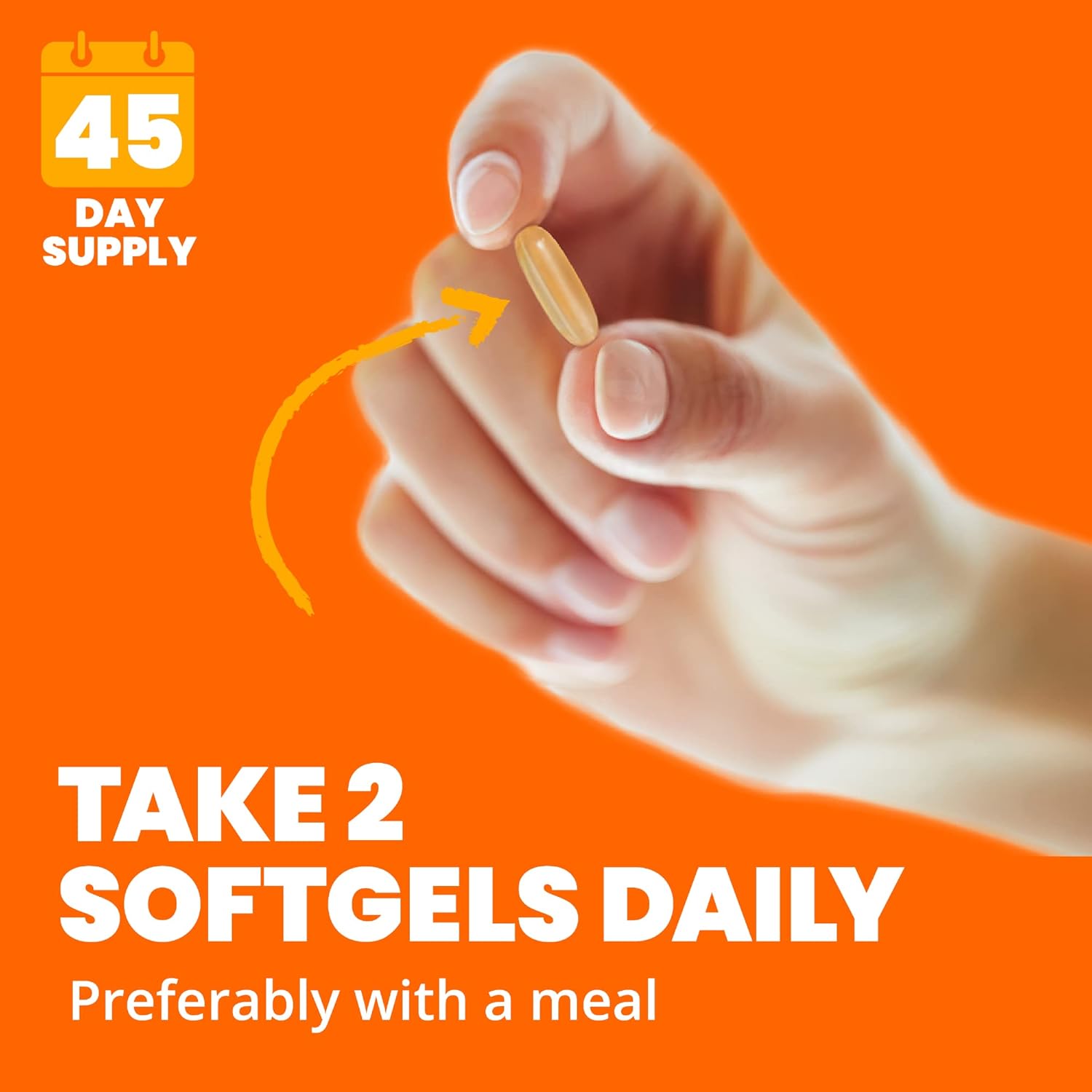 Wild Alaskan Salmon Oil Softgels, 1400mg Omega-3 Supplement, 90 Count - Sundown Complete Omega