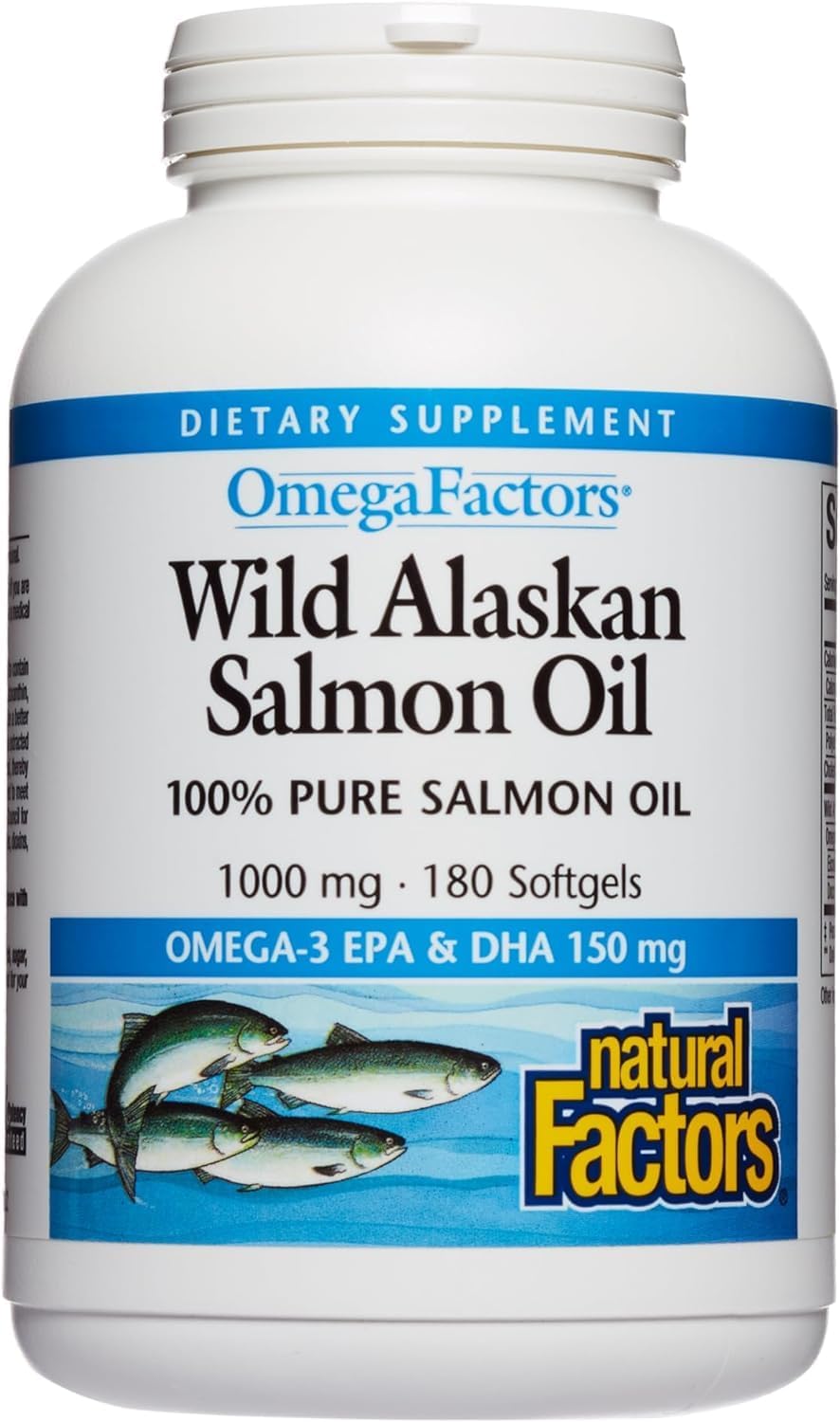 Wild Alaskan Salmon Oil with Omega-3, EPA, DHA, and Vitamin D for Brain & Heart Health - 180 Count