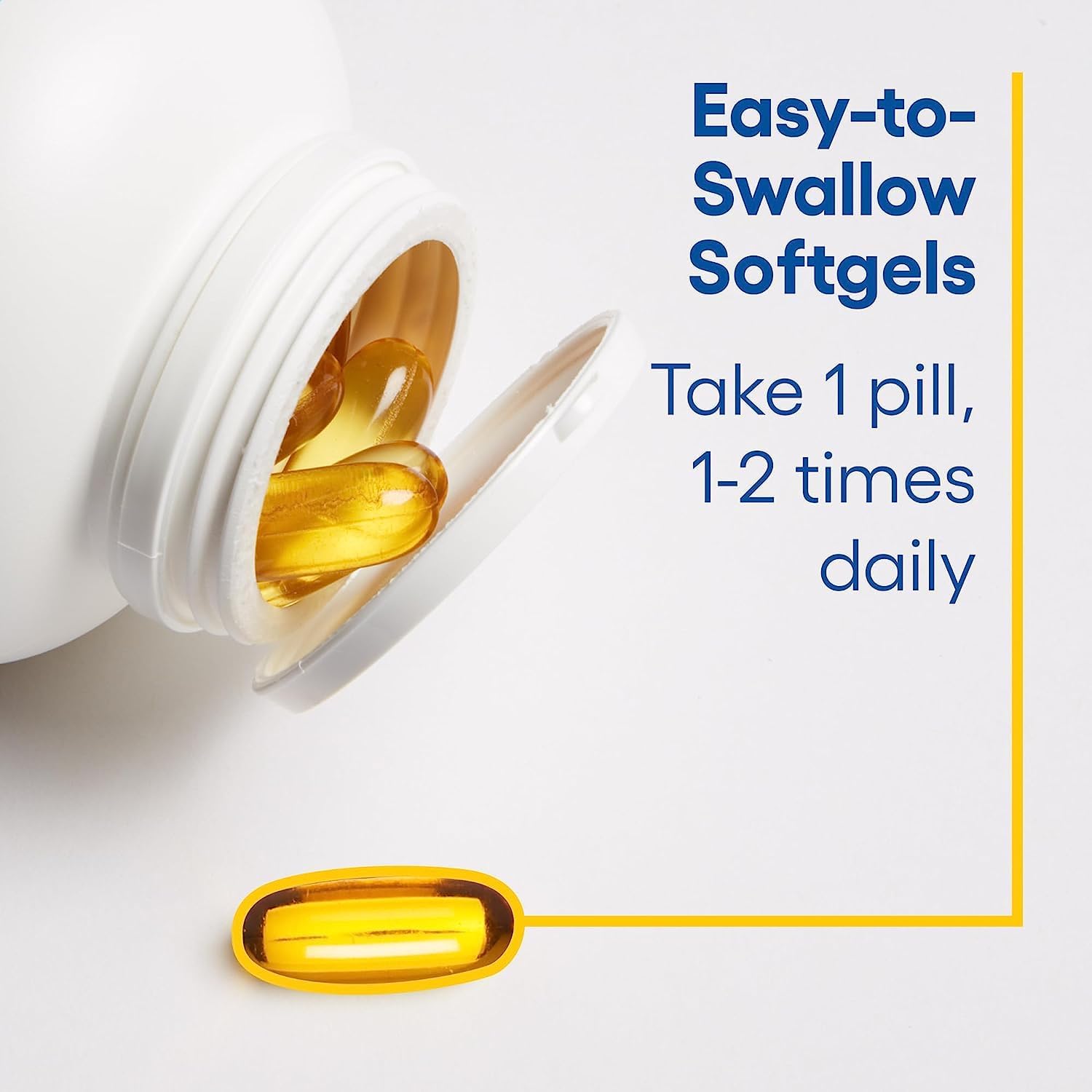 Wild Alaskan Salmon Oil with Omega-3, EPA, DHA, and Vitamin D for Brain & Heart Health - 180 Count