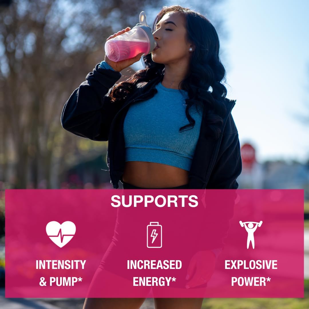 Wild Berry Honey Badger Pre Workout Powder, Keto Vegan Energy Supplement for Men & Women - 30 Servings, Beta Alanine & Caffeine, Sugar-Free