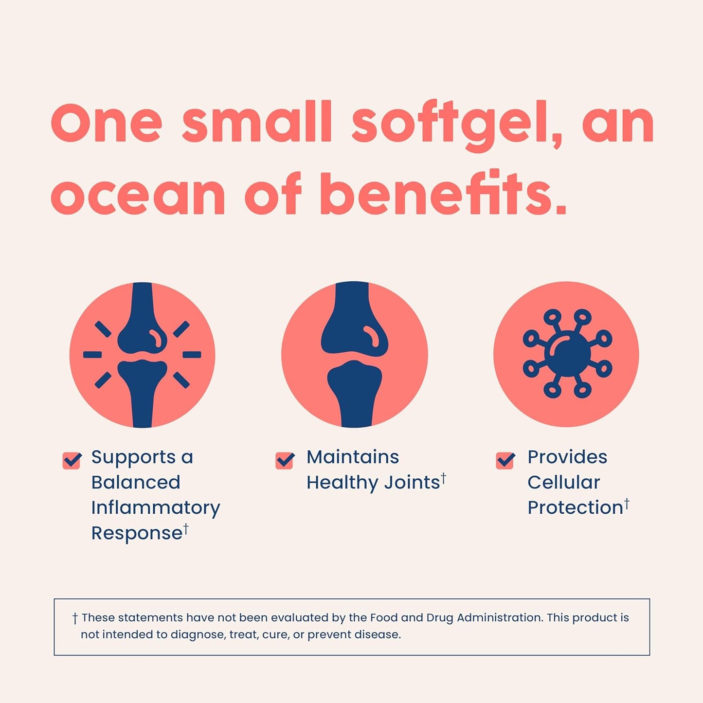 Wild-Caught Antarctic Krill Oil Softgels - 500mg with EPA, DHA, Astaxanthin - Joint, Heart, Brain, Immunity Support - 60 ct - No Fishy Aftertaste