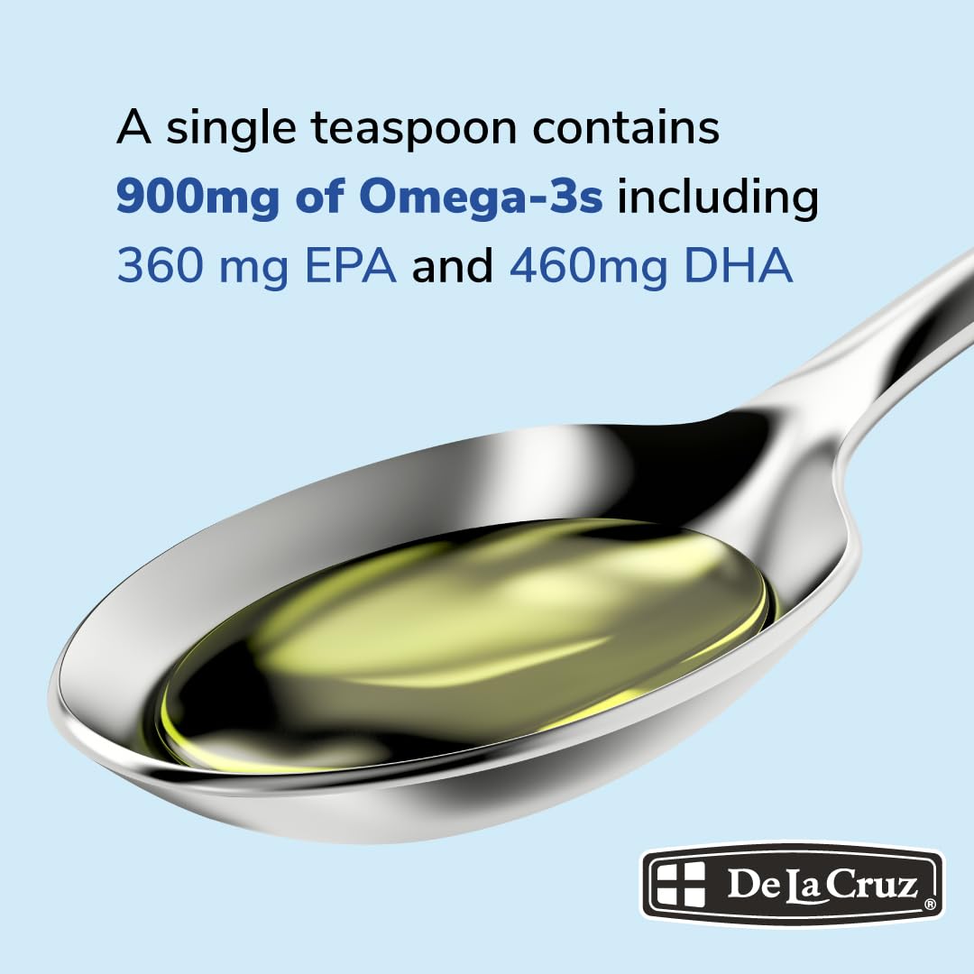 Wild-Caught Icelandic Cod Liver Oil Liquid - Pure Omega-3 Fish Oil Supplement 4 FL OZ