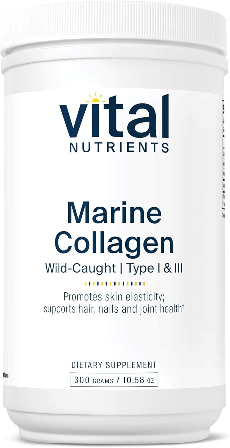 Wild-Caught Marine Collagen Powder for Hair, Skin, Nails & Joints | Type I & III Collagen Supplement (300g) | Unflavored, Gluten-Free