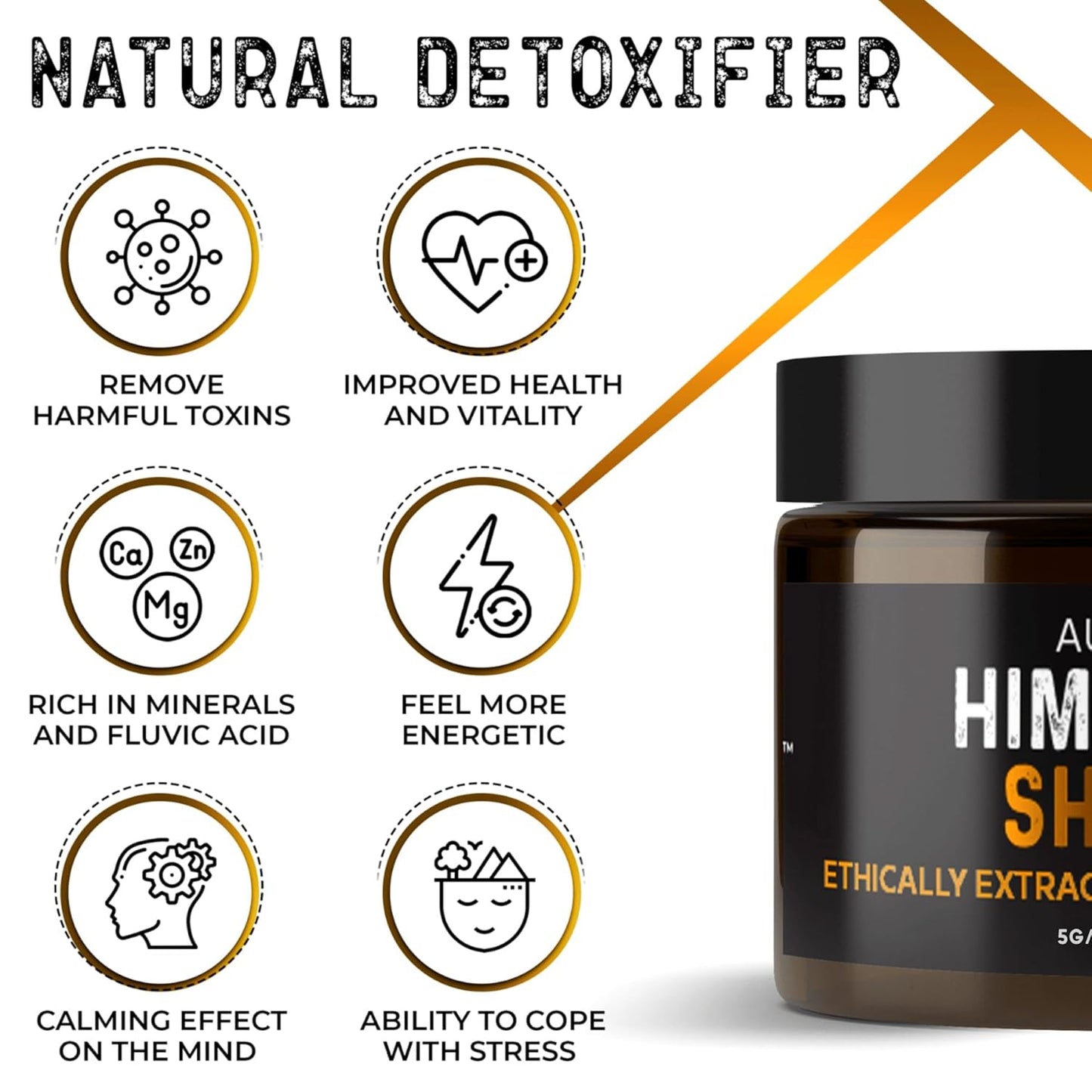 Wild-Crafted Himalayan Shilajit Resin for Brain, Heart, and Cellular Health | NutroTonic Authentic Product | 40X Nanofiltered & Sun Dried | Fulvic & Humic Acid | 5G Resin