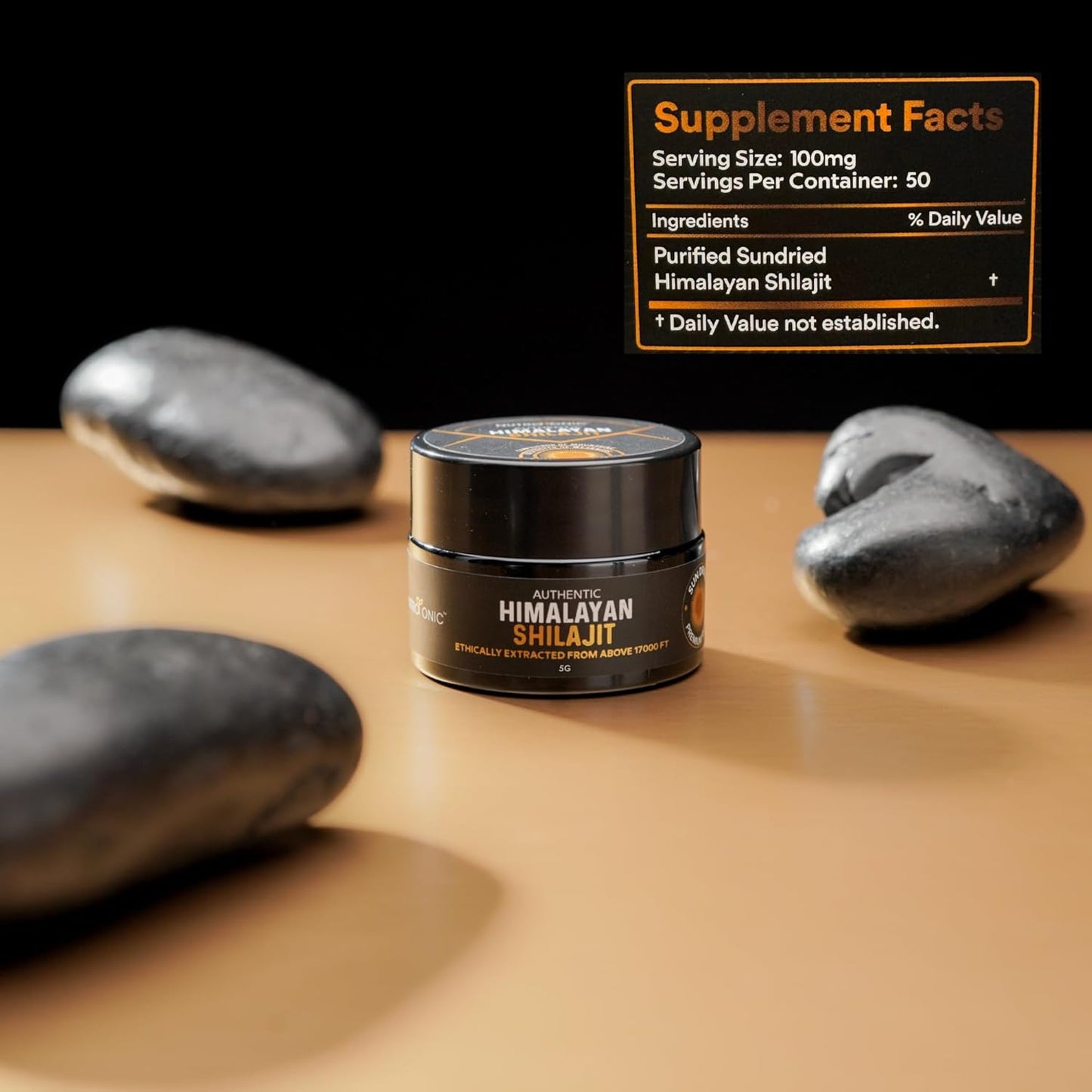 Wild-Crafted Himalayan Shilajit Resin for Brain, Heart, and Cellular Health | NutroTonic Authentic Product | 40X Nanofiltered & Sun Dried | Fulvic & Humic Acid | 5G Resin