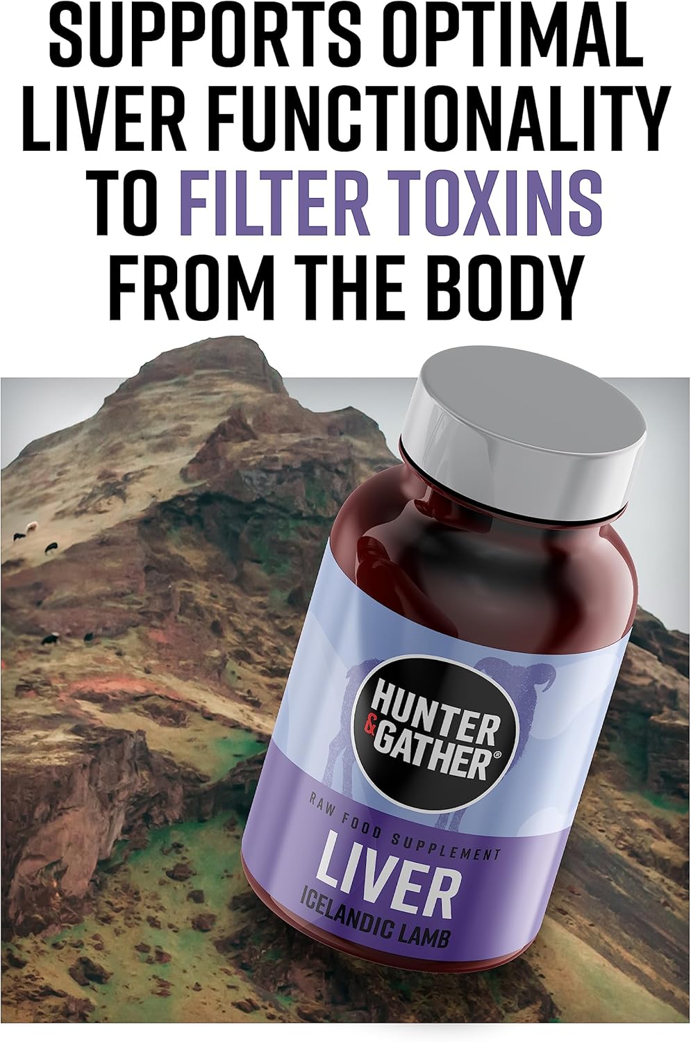 Wild Icelandic Lamb Liver Capsules | Ancestral Inspired Supplements | Grass Fed, No GMO, Antibiotics, Hormones