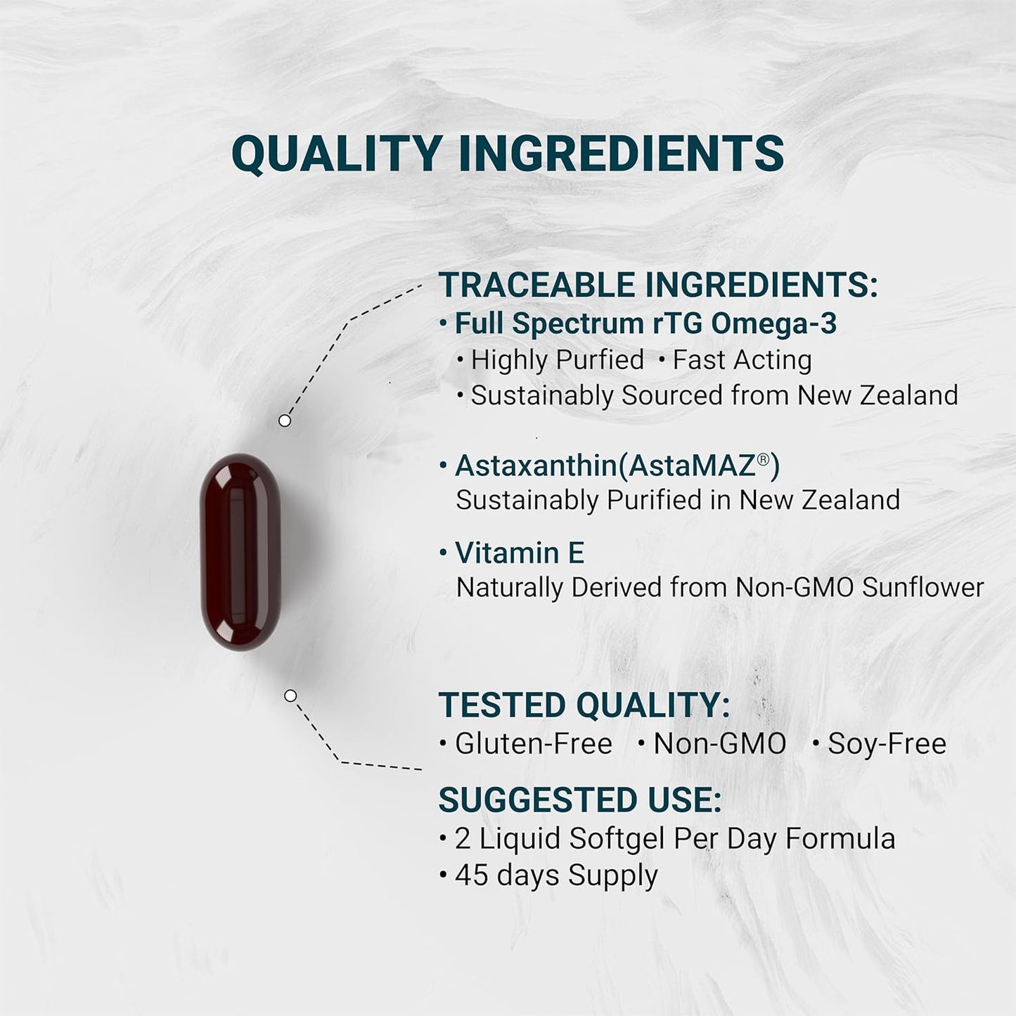 Wild New Zealand Tuna Omega 3 Fish Oil Softgels - 1800mg Full Spectrum EPA, DHA & DPA - Non-GMO, Gluten Free - 90 Count