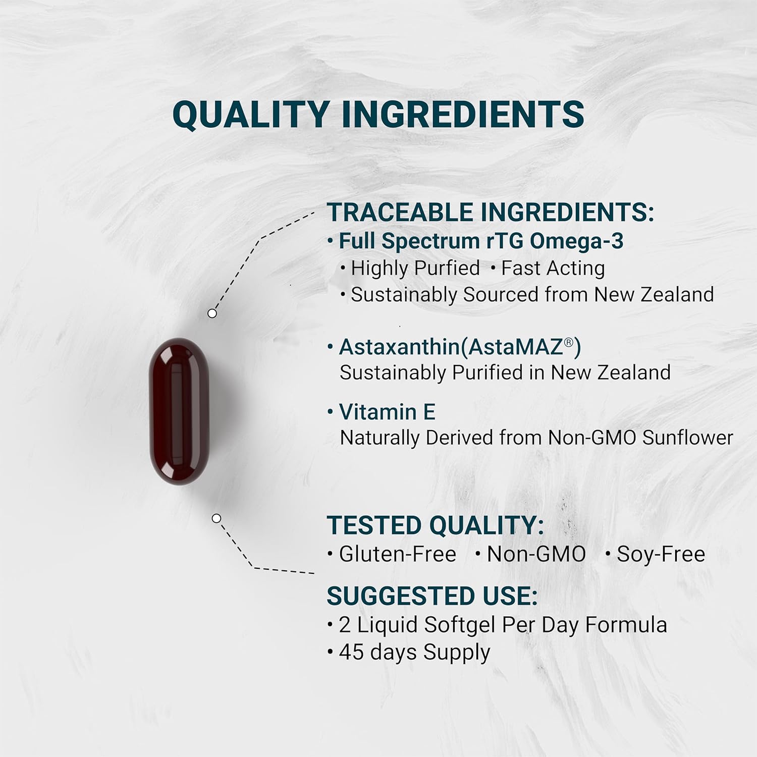 Wild New Zealand Tuna Omega 3 Fish Oil Softgels - 1800mg Full Spectrum EPA, DHA & DPA - Non-GMO, Gluten Free - 90 Count