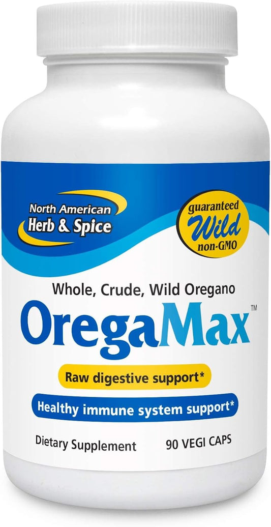 Wild Oregano Supplement Capsules for Digestive & Immune Support - Non-GMO - 90 Servings