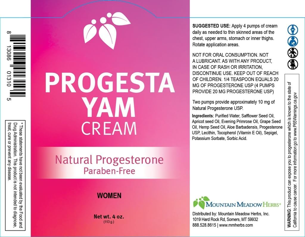 Wild Yam Derived Progesterone Cream for Hormonal Support in Perimenopause & Menopause | Physician Developed, 3rd Party Tested Bioidentical Formula from Mountain Meadow Herbs