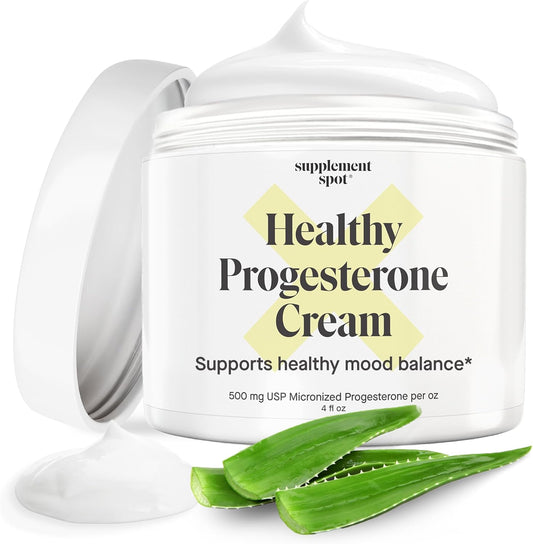 Wild Yam Progesterone Cream for Women – Natural Micronized Bioidentical Relief for Menopause & Perimenopause – Promotes Hormonal Balance (4 oz)