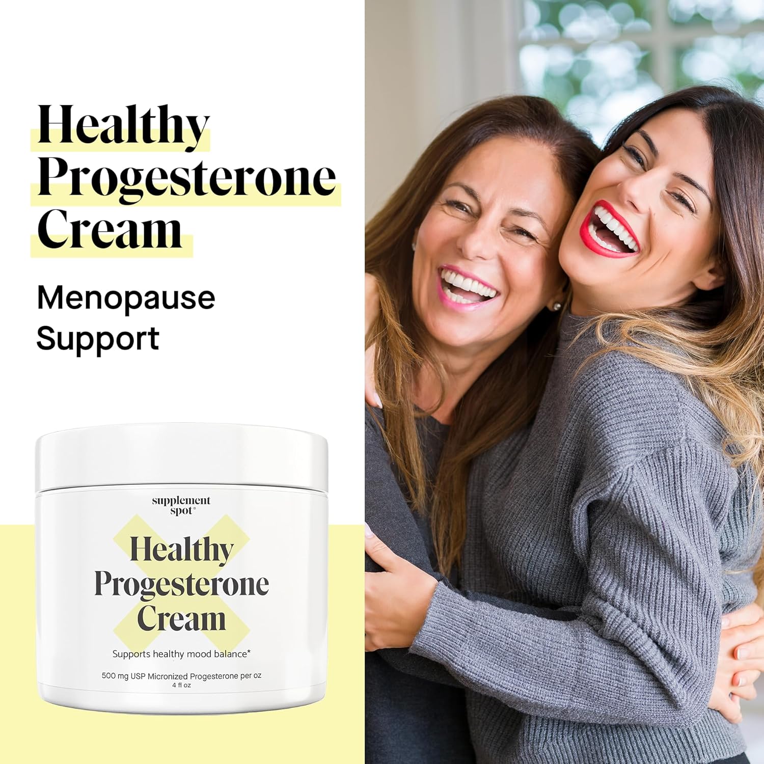 Wild Yam Progesterone Cream for Women – Natural Micronized Bioidentical Relief for Menopause & Perimenopause – Promotes Hormonal Balance (4 oz)