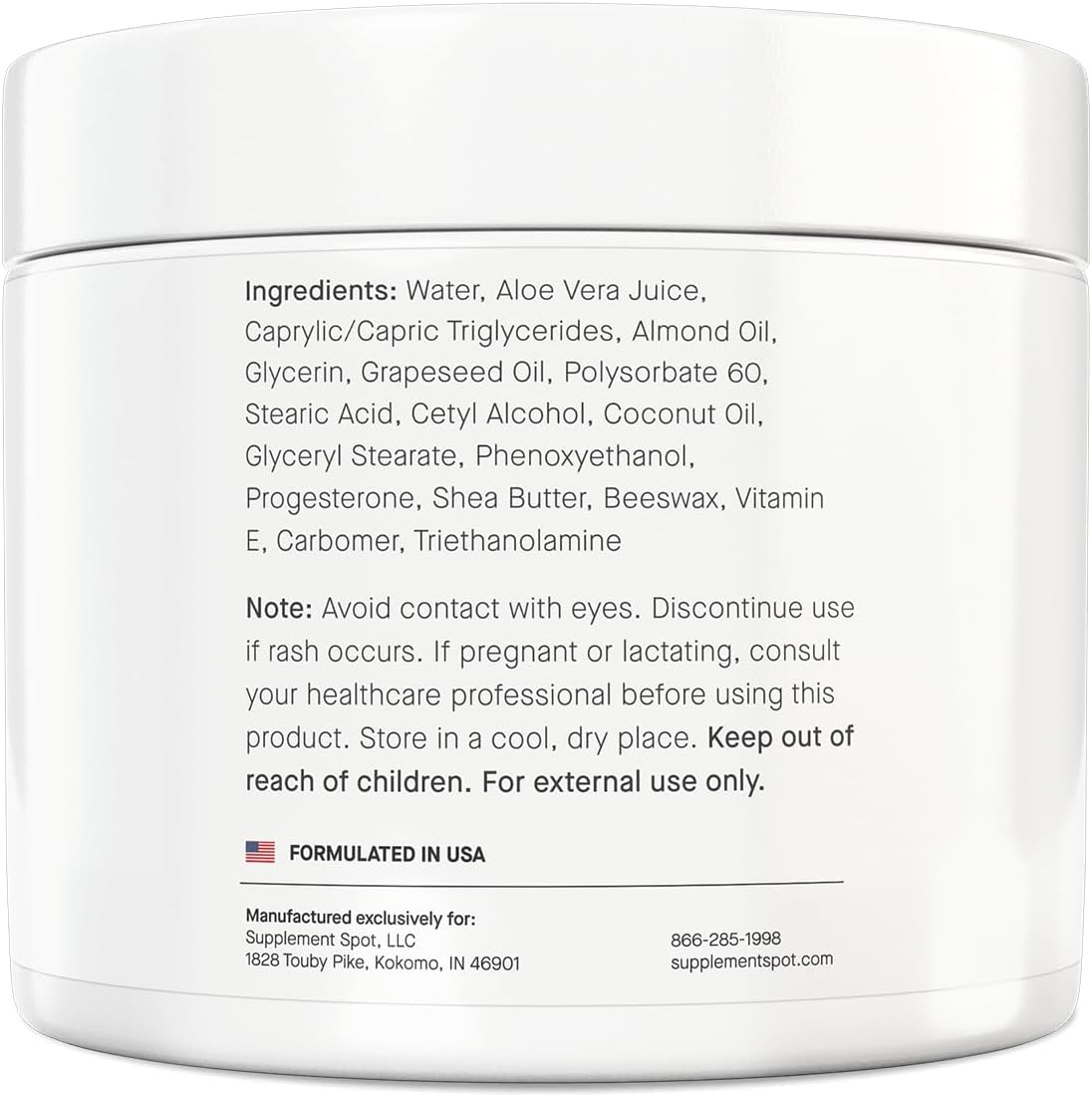 Wild Yam Progesterone Cream for Women – Natural Micronized Bioidentical Relief for Menopause & Perimenopause – Promotes Hormonal Balance (4 oz)