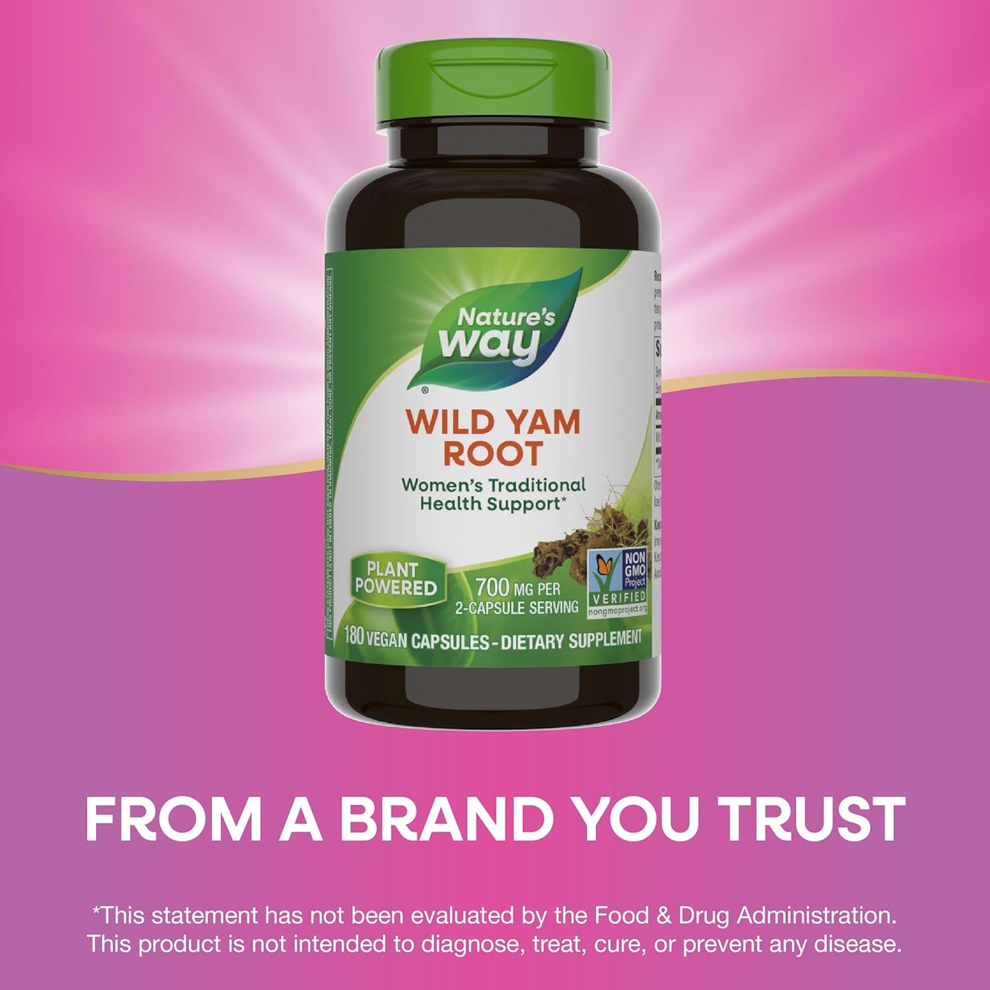 Wild Yam Root Capsules for Women's Traditional Health Support - 700mg per Serving, Non-GMO, 180 Vegan Capsules
