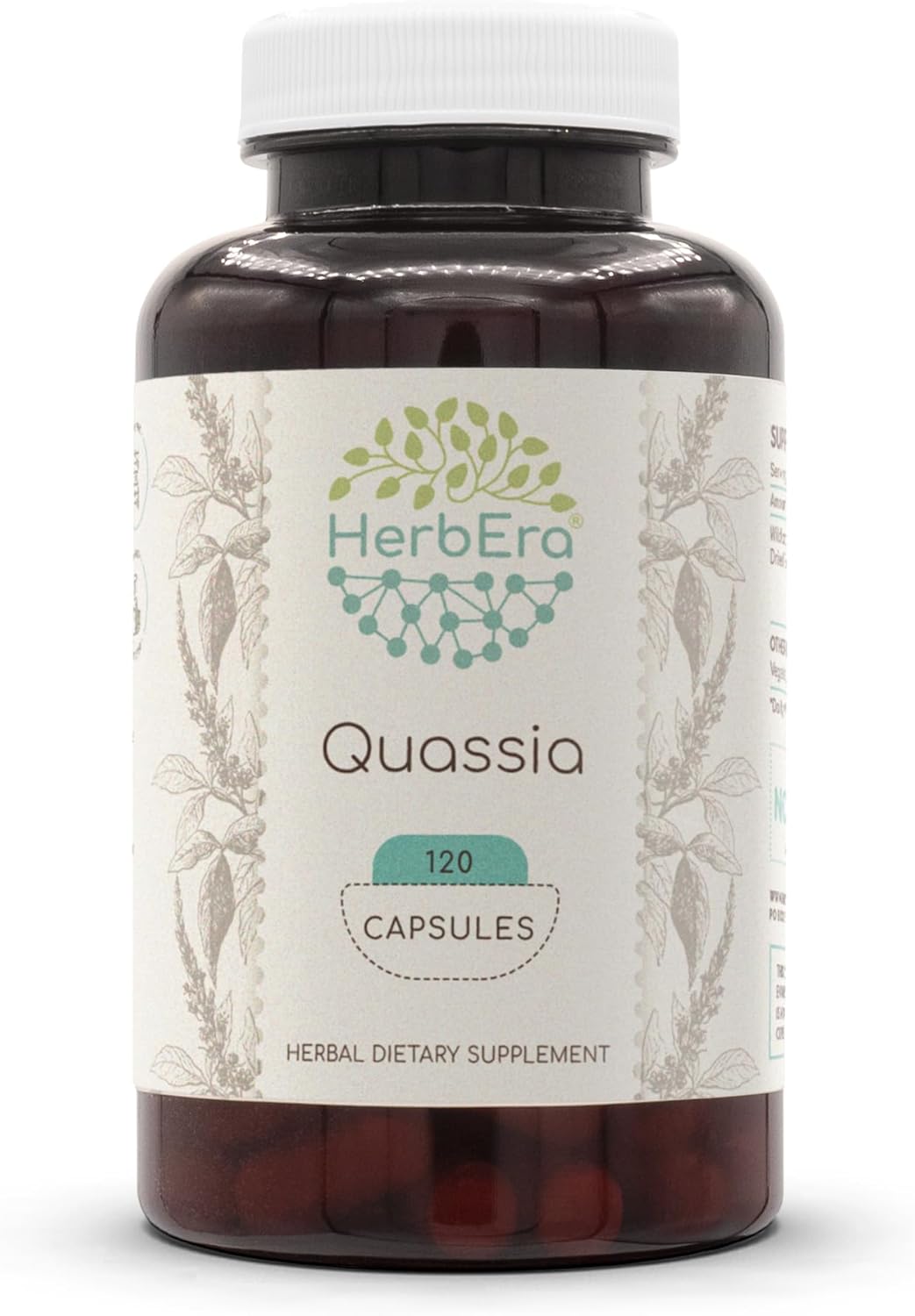 Wildcrafted Quassia Amara Dried Bark Capsules - 500 mg (120 Capsules) by HerbEra