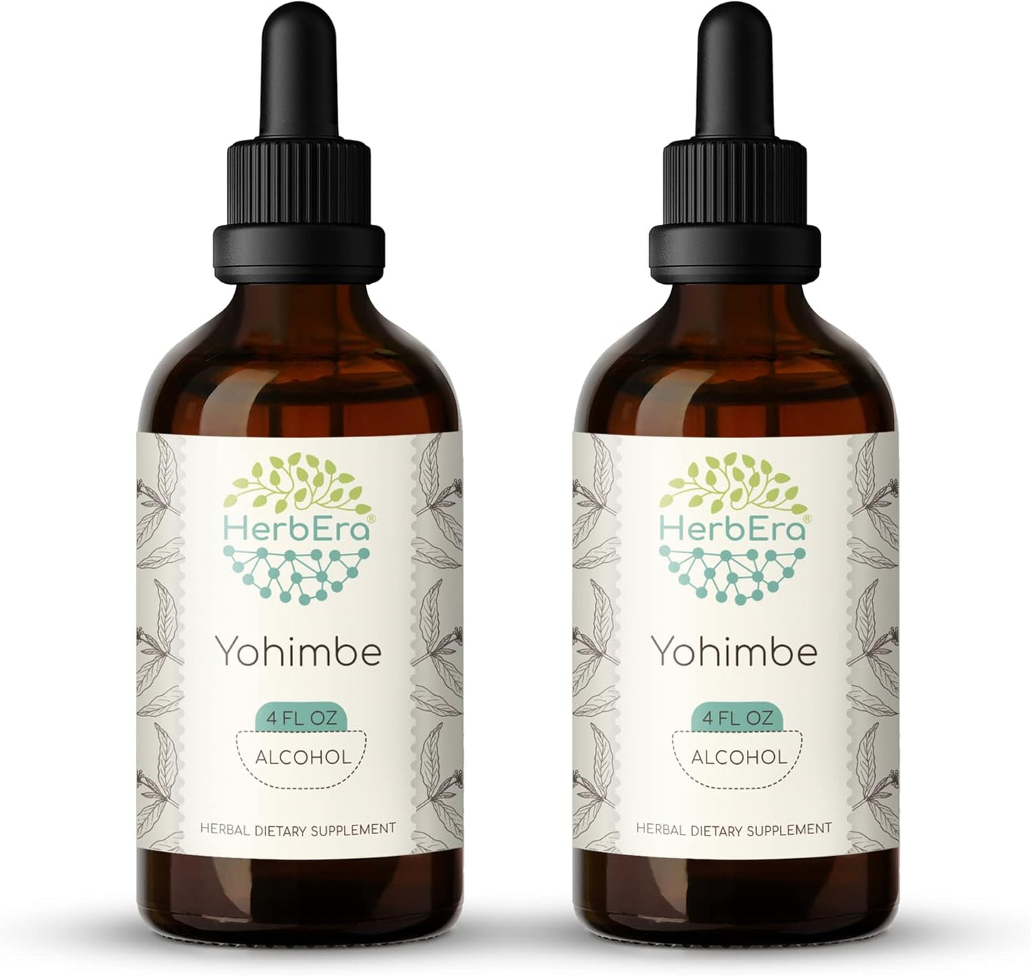 Wildcrafted Yohimbe Alcohol Tincture - HerbEra Yohimbe A120 (2x4 fl oz) Concentrated Herbal Extract