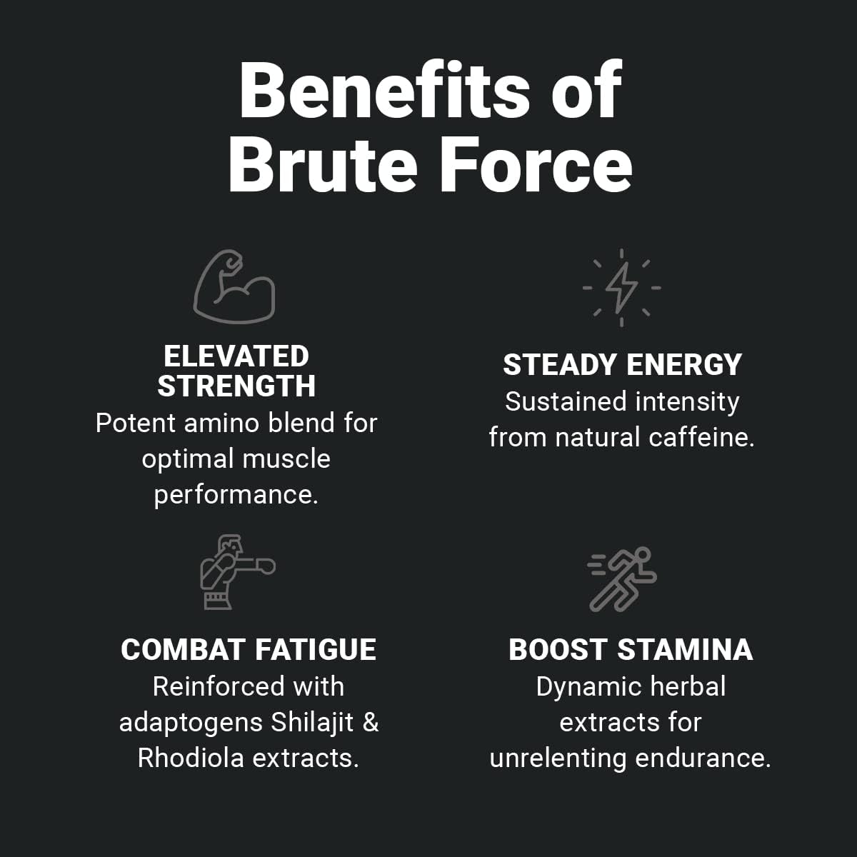 Wilderness Athlete Brute Force Pre-Workout Powder - Natural Caffeine Drink for Men & Women - Pineapple Orange Flavor