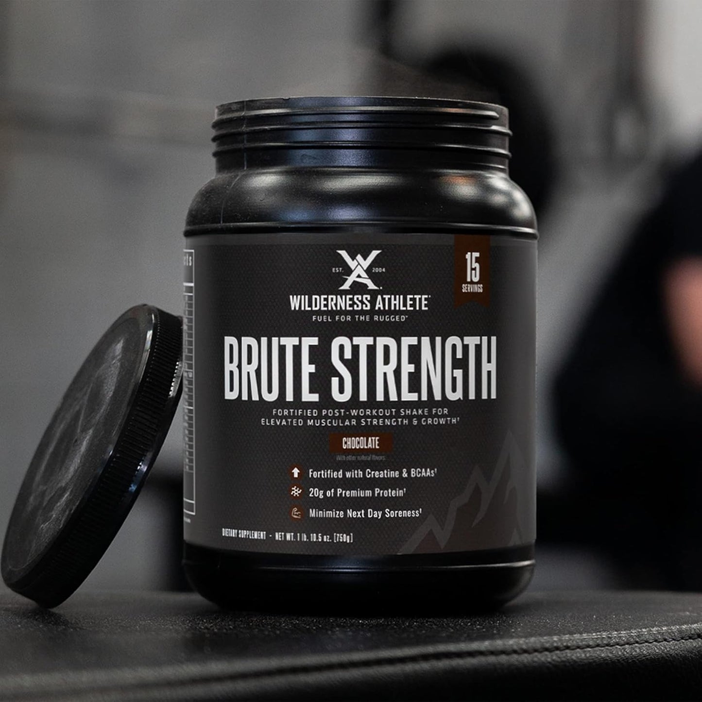 Wilderness Athlete Brute Strength BCAA Creatine Powder - Premium Post Workout Recovery Drink (Apple Pie)